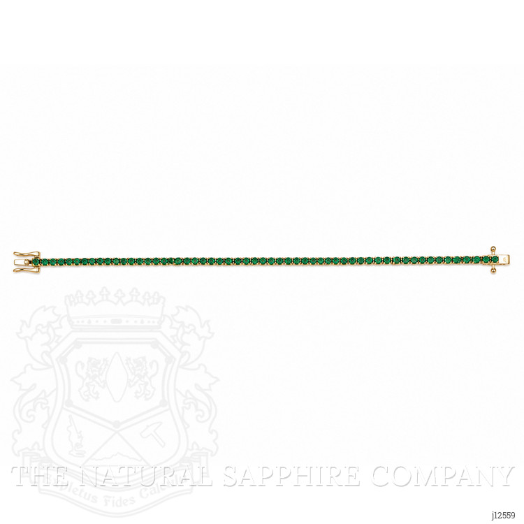 2.73 Ct.Tw. Emerald Tennis/Line Bracelet, 14K Yellow Gold