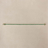 2.73 Ct.Tw.Total Carat Weight Emerald Tennis/Line Bracelet, 14K Yellow Gold Life Style