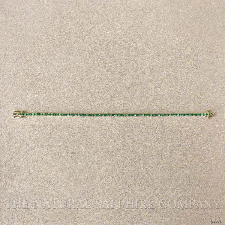 2.73 Ct.Tw. Emerald Tennis/Line Bracelet, 14K Yellow Gold