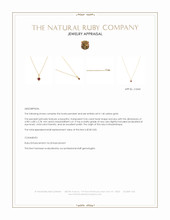 0.56 Ct. Ruby Bezel Pendant, 14K Yellow Gold Appraisal