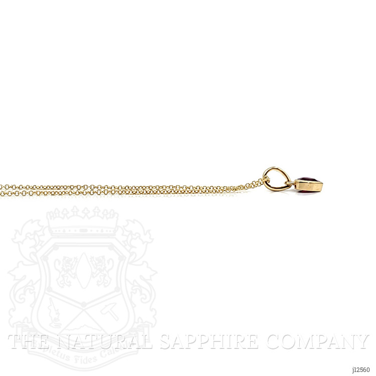 0.56 Ct. Ruby Bezel Pendant, 14K Yellow Gold