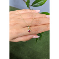 0.56 Ct. Ruby Bezel Pendant, 14K Yellow Gold Life Style
