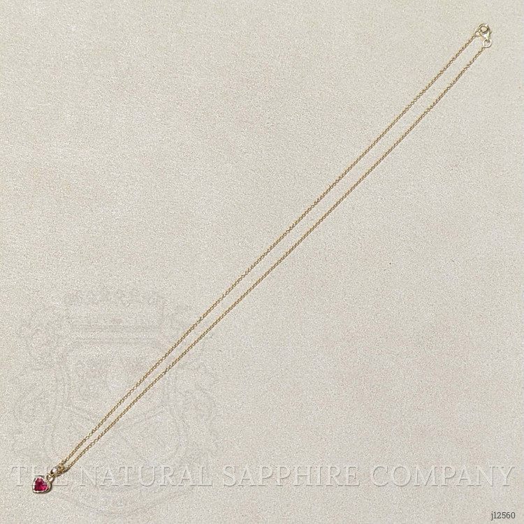 0.56 Ct. Ruby Bezel Pendant, 14K Yellow Gold