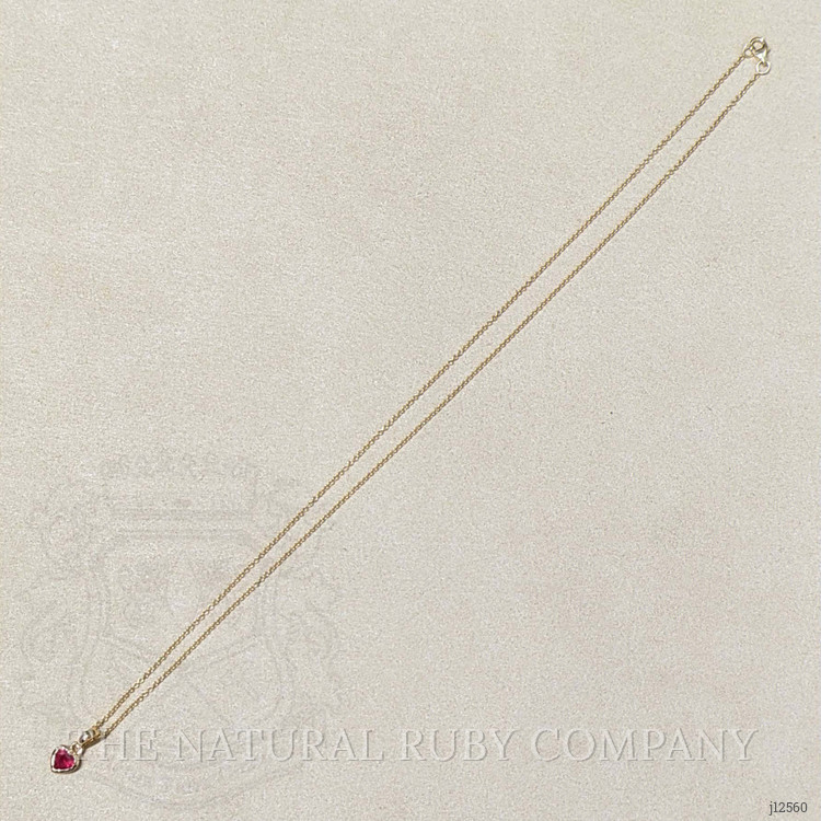 0.56 Ct. Ruby Bezel Pendant, 14K Yellow Gold
