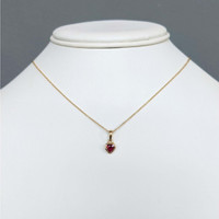 0.56 Ct. Ruby Bezel Pendant, 14K Yellow Gold Life Style