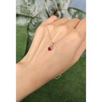 0.56 Ct. Ruby Bezel Pendant, 14K Yellow Gold Life Style