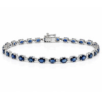 5.77 Ct.Tw. Sapphire 14K White Gold bracelet