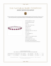 6.72&nbsp;Ct.Tw.Total Carat Weight Ruby and Natural Diamond Solitaire Bracelet, 14K White Gold Scan Report