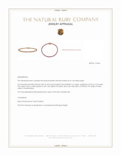 3.18&nbsp;Ct.Tw.Total Carat Weight Ruby Tennis/Line Bracelet, 14K Yellow Gold Appraisal