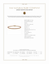 3.18&nbsp;Ct.Tw.Total Carat Weight Ruby Tennis/Line Bracelet, 14K Yellow Gold Scan Report