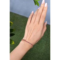 3.18 Ct.Tw.Total Carat Weight Ruby Tennis/Line Bracelet, 14K Yellow Gold Life Style