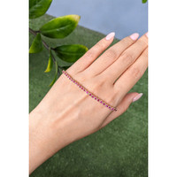 3.18 Ct.Tw.Total Carat Weight Ruby Tennis/Line Bracelet, 14K Yellow Gold Life Style