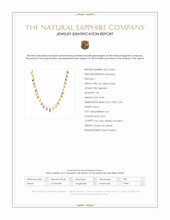 18.49 Ct. Multi Color Sapphire Bezel Necklace, 14K Yellow Gold Scan Report