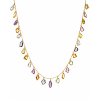 18.49 Ct. Sapphire 14K Yellow Gold necklace