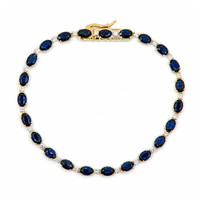 7.43 Ct.Tw. Sapphire 14K Yellow Gold bracelet