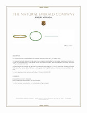 4.64&nbsp;Ct.Tw.Total Carat Weight Emerald and Natural Diamond Tennis/Line Bracelet, 14K Yellow Gold Appraisal