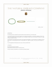 4.64 Ct.Tw.Total Carat Weight Emerald and Natural Diamond Tennis/Line Bracelet, 14K Yellow Gold Appraisal