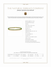 4.64&nbsp;Ct.Tw.Total Carat Weight Emerald and Natural Diamond Tennis/Line Bracelet, 14K Yellow Gold Scan Report