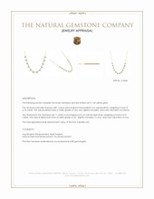 6.74 Ct. Blue Aquamarine and Natural Diamond Bezel Necklace, 14K Yellow Gold Appraisal