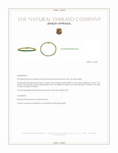 7.00 Ct.Tw.Total Carat Weight Emerald Tennis/Line Bracelet, 14K Yellow Gold Appraisal