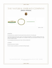 7.00 Ct.Tw.Total Carat Weight Emerald Tennis/Line Bracelet, 14K Yellow Gold Appraisal