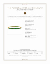 7.00&nbsp;Ct.Tw.Total Carat Weight Emerald Tennis/Line Bracelet, 14K Yellow Gold Scan Report