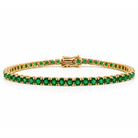 7.00 Ct.Tw. Emerald 14K Yellow Gold bracelet
