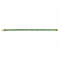 7.00 Ct.Tw.Total Carat Weight Emerald Tennis/Line Bracelet, 14K Yellow Gold Image
