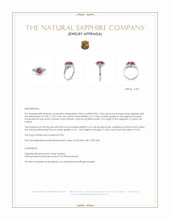 2.04 Ct. Pink Sapphire and Natural Diamond Pave Ring, Platinum 950 Appraisal