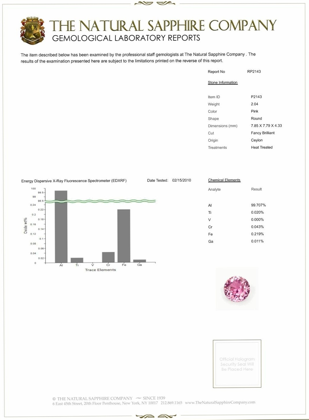 2.04 Ct. Pink Sapphire and Natural Diamond Pave Ring, Platinum 950