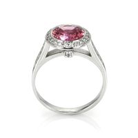 2.04 Ct. Sapphire Natural Diamond Pave Ring, Platinum 950 Image