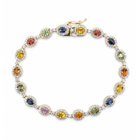 4.01 Ct.Tw. Sapphire 14K Yellow Gold bracelet