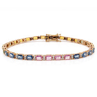 7.87 Ct.Tw. Sapphire 18K Yellow Gold bracelet