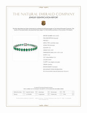14.25&nbsp;Ct.Tw.Total Carat Weight Emerald and Natural Diamond Solitaire Bracelet, 14K White Gold Scan Report