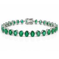 14.25 Ct.Tw. Emerald 14K White Gold bracelet