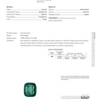 19.91 Ct. Emerald and Natural Diamond Three Stone Ring, Platinum 950 Scan Report