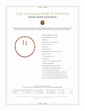 28.87&nbsp;Ct.Tw.Total Carat Weight Ruby and Natural Diamond Pave Necklace, 18K Yellow Gold Scan Report