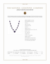 3.73 Ct. Purple Fluorite Bezel Necklace, Silver Scan Report