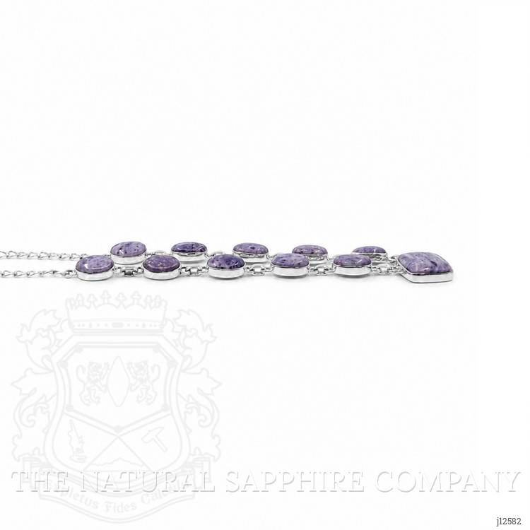 3.73 Ct. Purple Fluorite Bezel Necklace, Silver