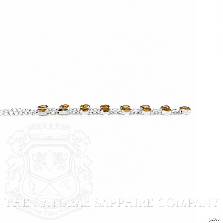 1.82 Ct. Yellow Citrine Bezel Necklace, Silver