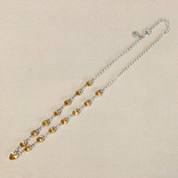 1.82 Ct. Yellow Citrine Bezel Necklace, Silver Life Style
