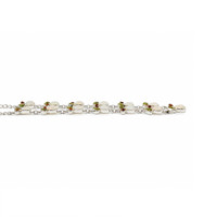 1.27 Ct. Mixed Opal, Yellow Citrine and Green Peridot Bezel Necklace, Silver Image