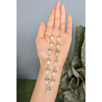 1.27 Ct. Mixed Opal, Yellow Citrine and Green Peridot Bezel Necklace, Silver Life Style