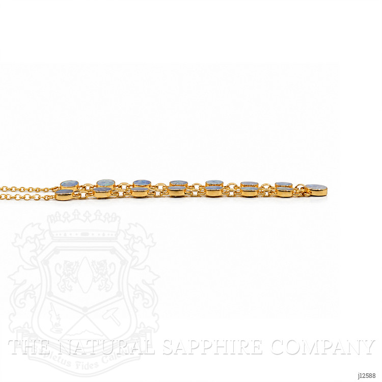 0.92 Ct. Multi Color Opal and MultiColored Opal Bezel Necklace, 18K Gold Plated Silver