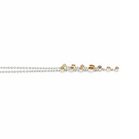 2.22 Ct. Multi Color Opal and Yellow Citrine Bezel Necklace, Silver Image