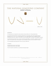 0.92 Ct. Violet Tanzanite Bezel Necklace, 18K Gold Plated Silver Appraisal