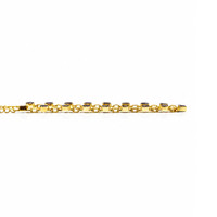 0.92 Ct. Violet Tanzanite Bezel Necklace, 18K Gold Plated Silver Image