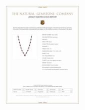 1.31 Ct. Purplish Red Rhodolite Garnet Bezel Necklace, Silver Scan Report