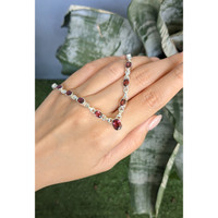1.31 Ct. Purplish Red Rhodolite Garnet Bezel Necklace, Silver Life Style