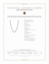 0.67 Ct. Violet Tanzanite Bezel Necklace, Silver Scan Report